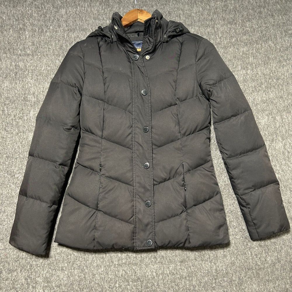 Tommy Hilfiger Down Filled Jacket Womens Extra Small XS Puffer Coat‎ Black